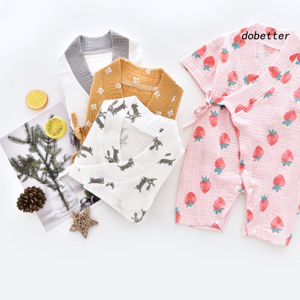 Bộ Áo Liền Quần Tay Ngắn Co Giãn Tốt Thoáng Khí Phong Cách Nhật Bản Thời Trang Mùa Hè Cho Bé Sơ Sinh