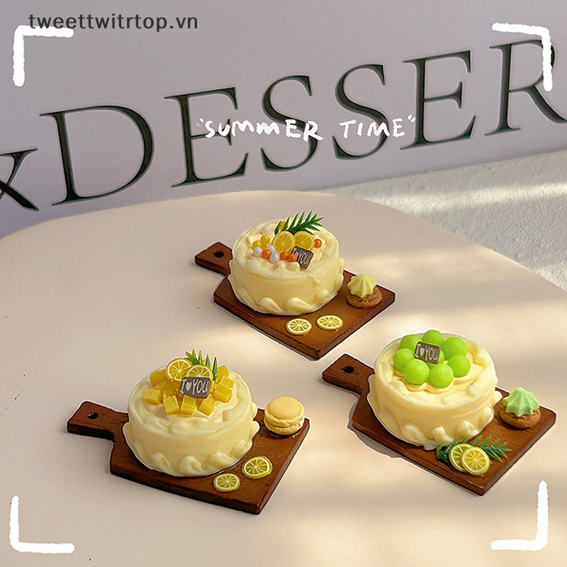 Mô Hình Bánh Kem Tráng Miệng Trang Trí Nhà Búp Bê