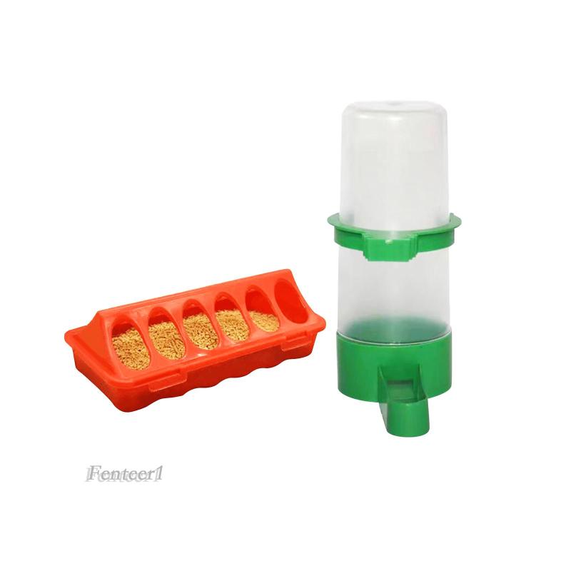 [Fenteer1] Bộ Dụng Cụ Đựng Thức Ăn Nước Uống Treo Lồng Cho Thỏ Động Vật Nhỏ