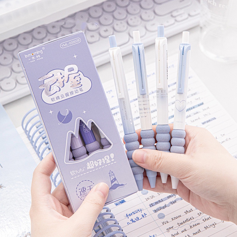 Set 4 Bút Mực Gel Ngòi 0.5mm Có Chi Tiết Dễ Thương