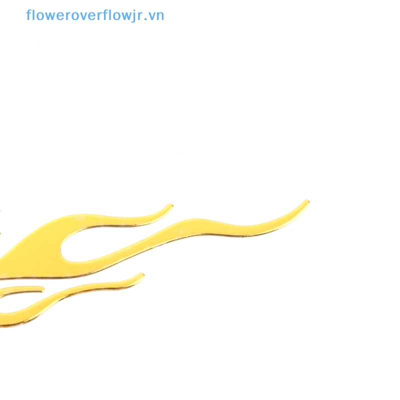 Decal Vinyl Phản Quang 20 * 4CM Hình Ngọn Lửa 3d Trang Trí Xe Hơi / Xe Máy