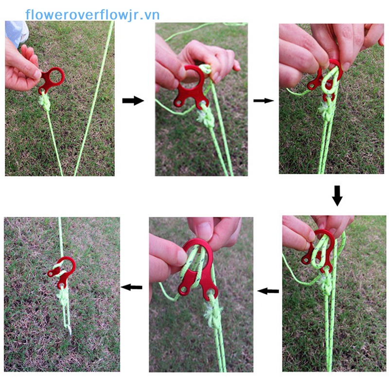 Bộ 10 Móc Khóa Dây Lều Cắm Trại Tiện Dụng