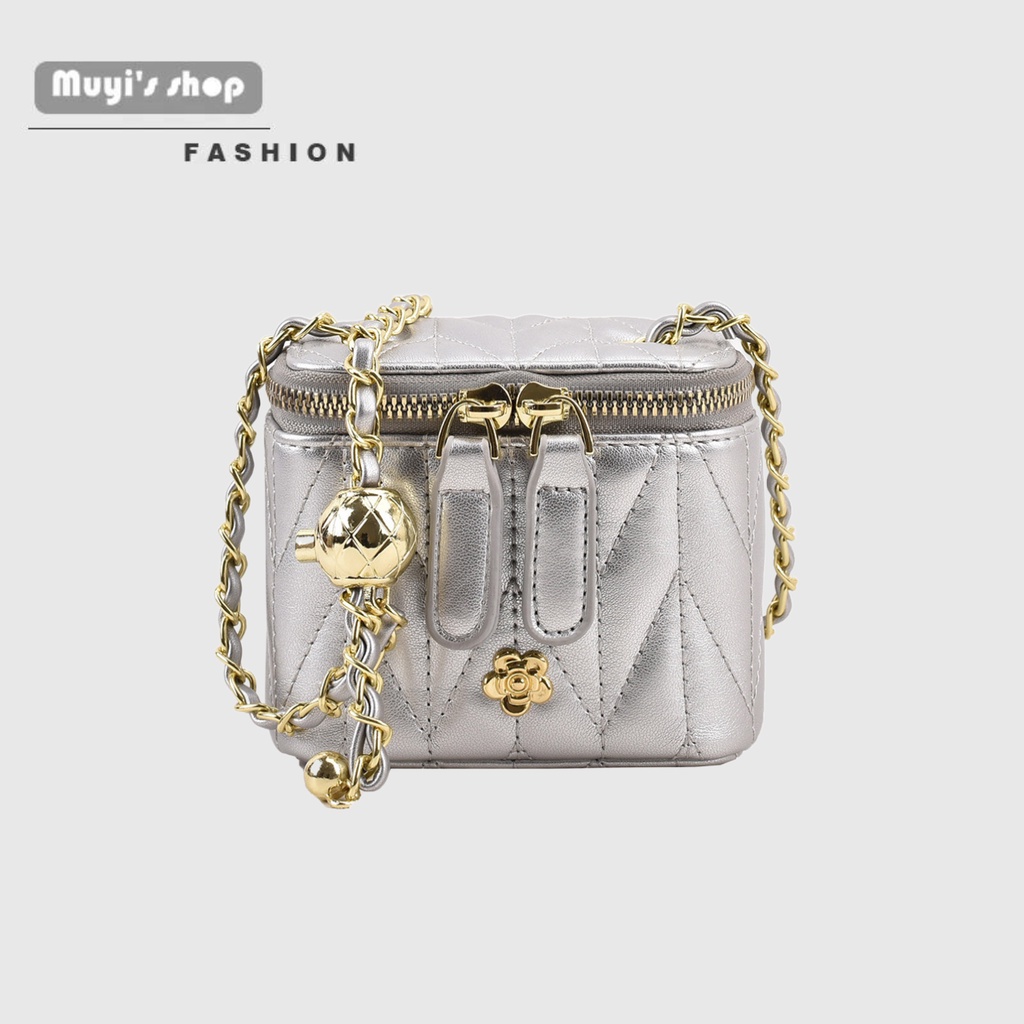 Túi Đeo Chéo Hình Vuông Nhỏ Thêu Họa Tiết Phong Cách Mới Mùa Hè Dễ Phối Đồ Cho Nữ