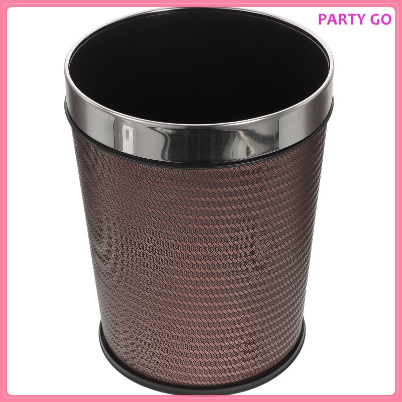 Thùng Đựng Rác Bằng Da Pu Phong Cách Retro Tiện Dụng Cho Nhà Bếp / Văn Phòng