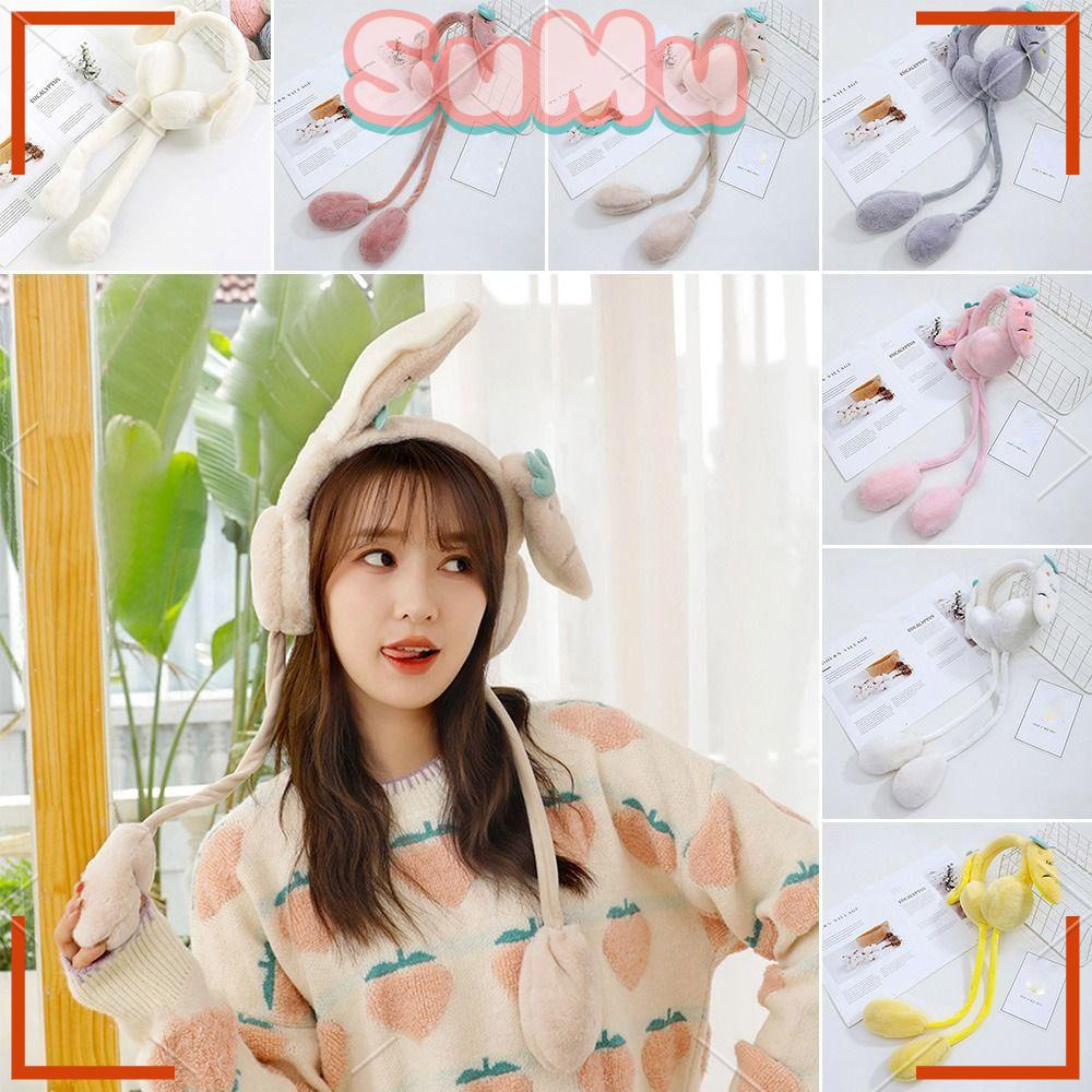 SUMU Vỏ Bọc Tai Nghe Chụp Tai Hình Thỏ Nhồi Bông Dễ Thương Cho Nam Và Nữ