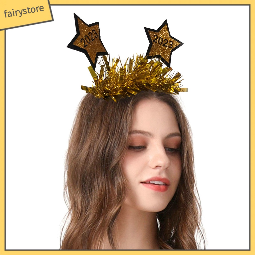 [FRO] Băng Đô Đính Ngôi Sao Lấp Lánh Màu Sắc Tươi Sáng Dễ Phối Đồ Trang Trí Tiệc Mừng Năm Mới Cho Nữ