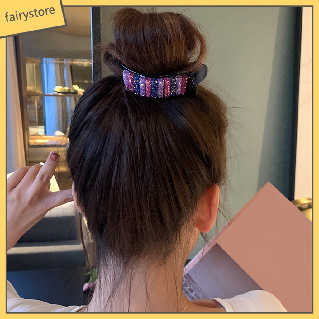 Kẹp Tóc Càng Cua Lớn Màu Cầu Vồng Phong Cách Hàn Quốc