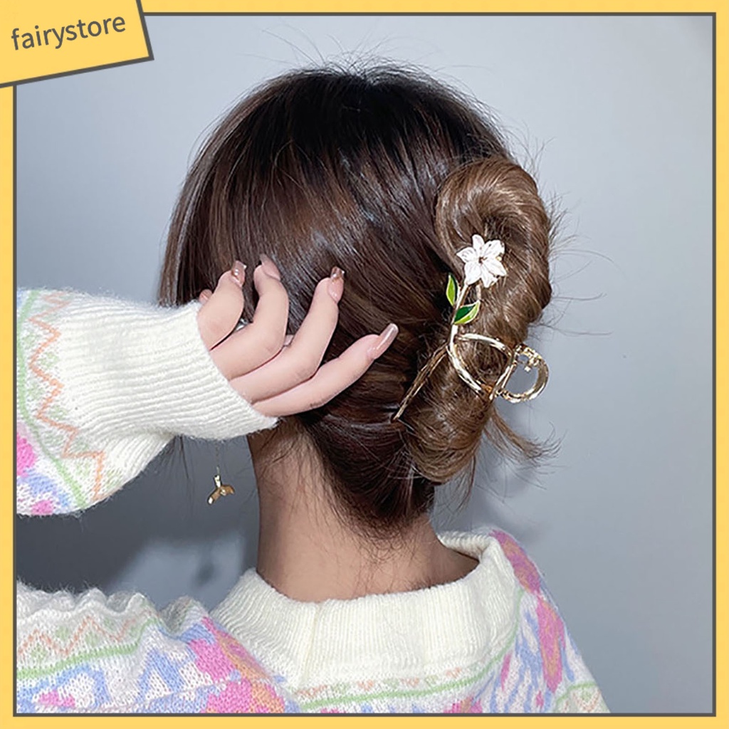 Kẹp Tóc Càng Cua Dạng Lò Xo Rỗng Co Giãn Mạnh Mẽ Chống Rơi Trang Trí Tóc Cho Nữ