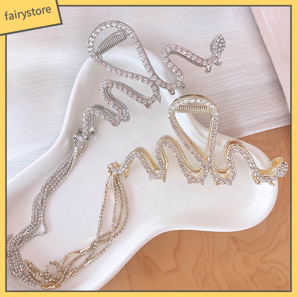 Kẹp Tóc Càng Cua Cỡ Lớn Đính Đá Lấp Lánh Sang Trọng Cho Nữ