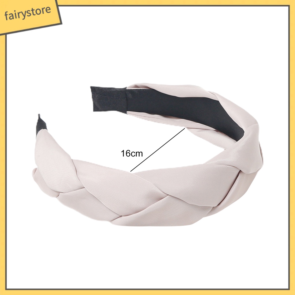 Băng Đô Cài Tóc Mềm Mại Co Giãn Chống Trượt Màu Trơn Thanh Lịch Dành Cho Nữ