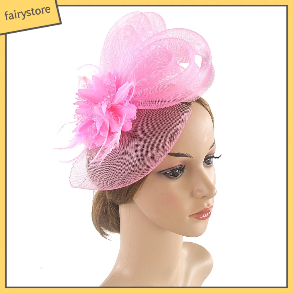 Mũ Tai Thỏ Phối Lưới Đính Lông Vũ Phong Cách Retro Thanh Lịch Dành Cho Cô Dâu