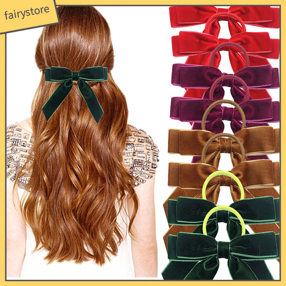 Dây Buộc Tóc Co Giãn Đính Nơ Họa Tiết Da Báo Ngọt Ngào Cho Bé Gái