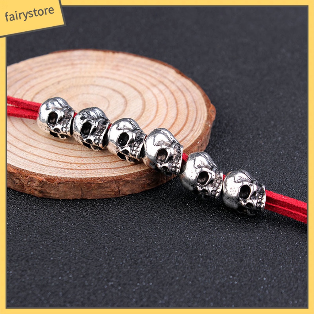 Dây Buộc Tóc Đuôi Ngựa Hình Đầu Lâu 3D Phong Cách Gothic DIY