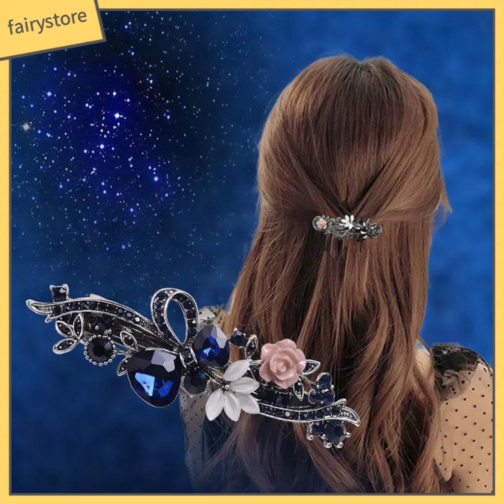 Kẹp Tóc Hình Lá Bằng Hợp Kim Chống Trượt Phong Cách Vintage Đa Năng