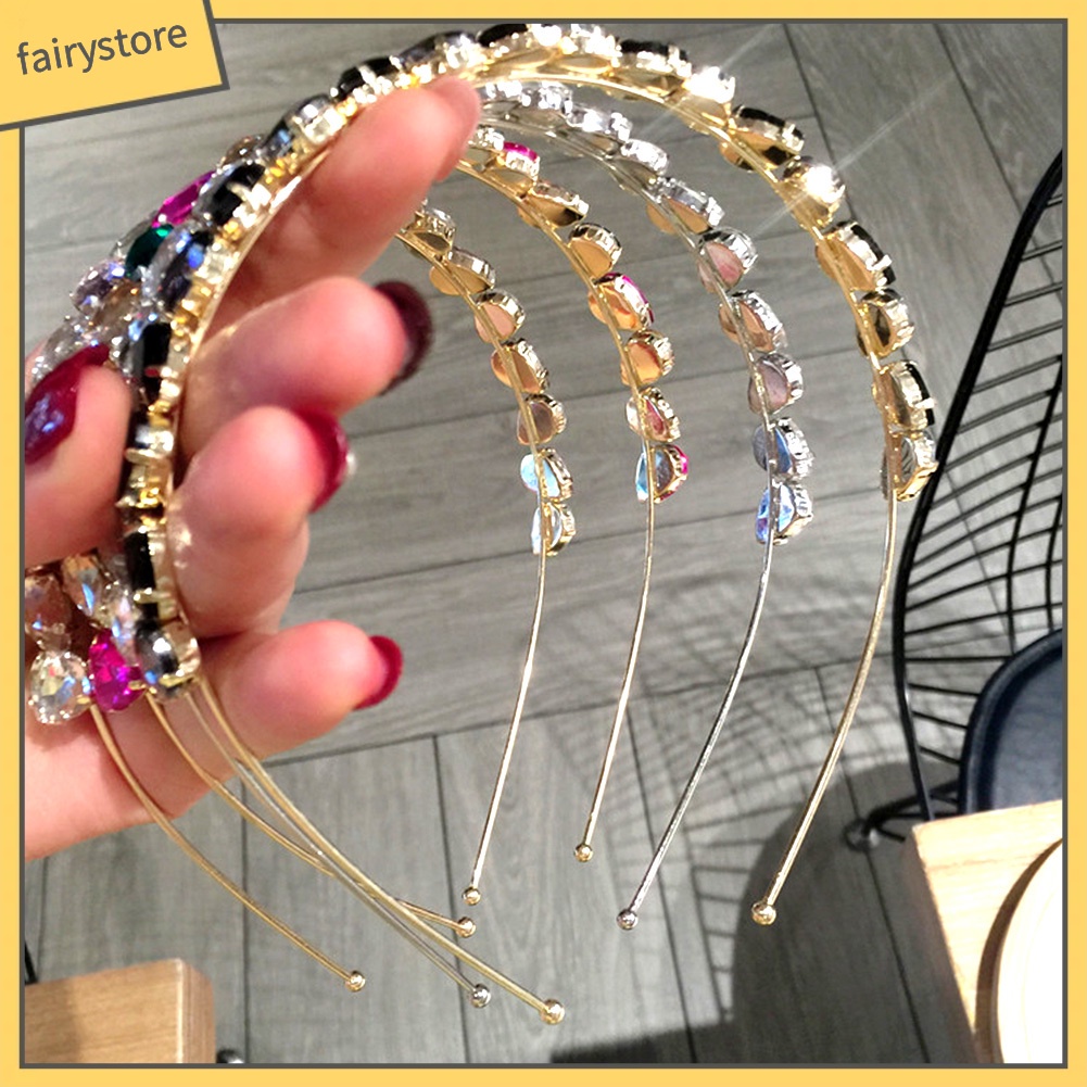 Băng Đô Cài Tóc Đính Đá Nhiều Màu Sắc Thời Trang Cho Nữ