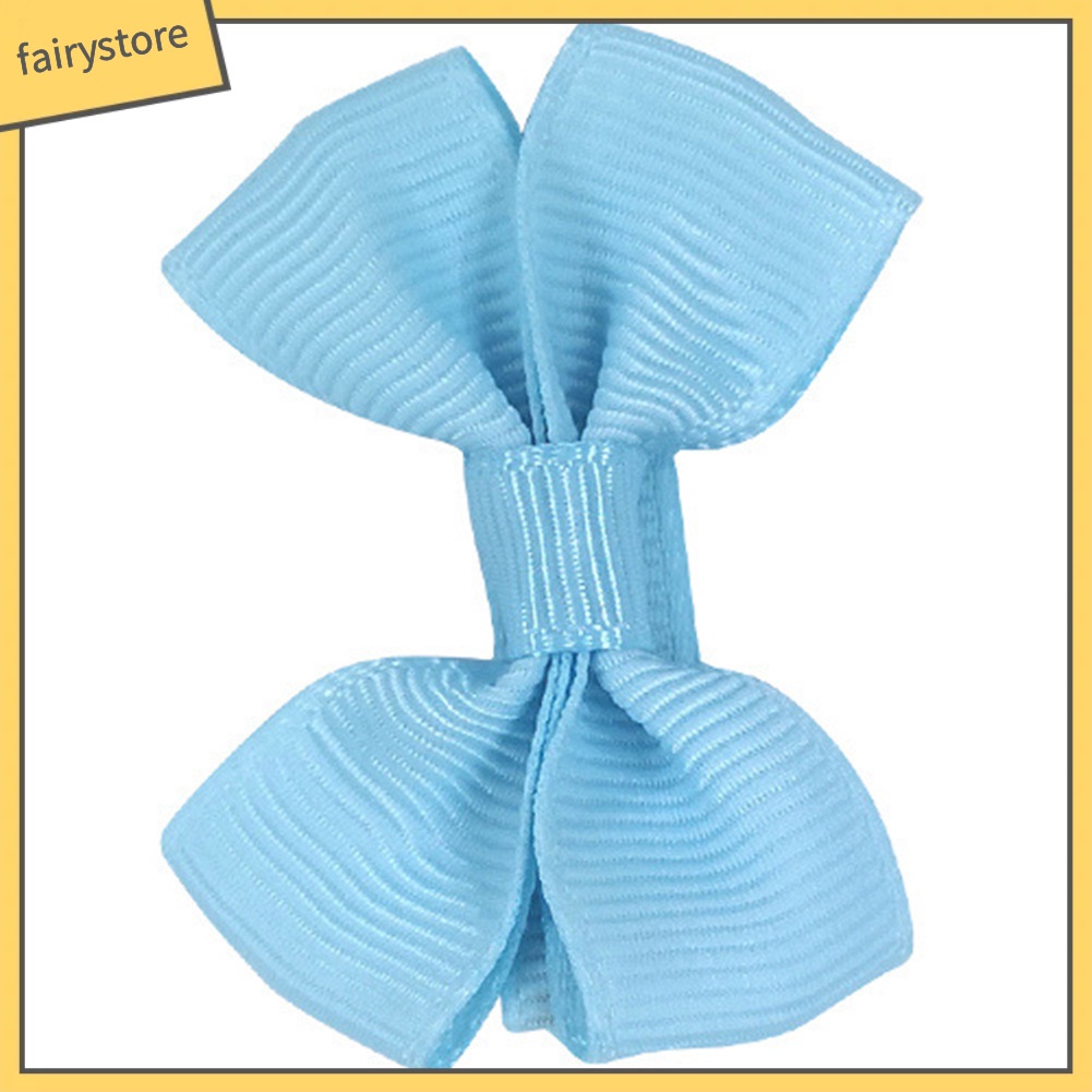 1 Kẹp Tóc Nơ Mini Màu Trơn Thời Trang Cho Bé Gái