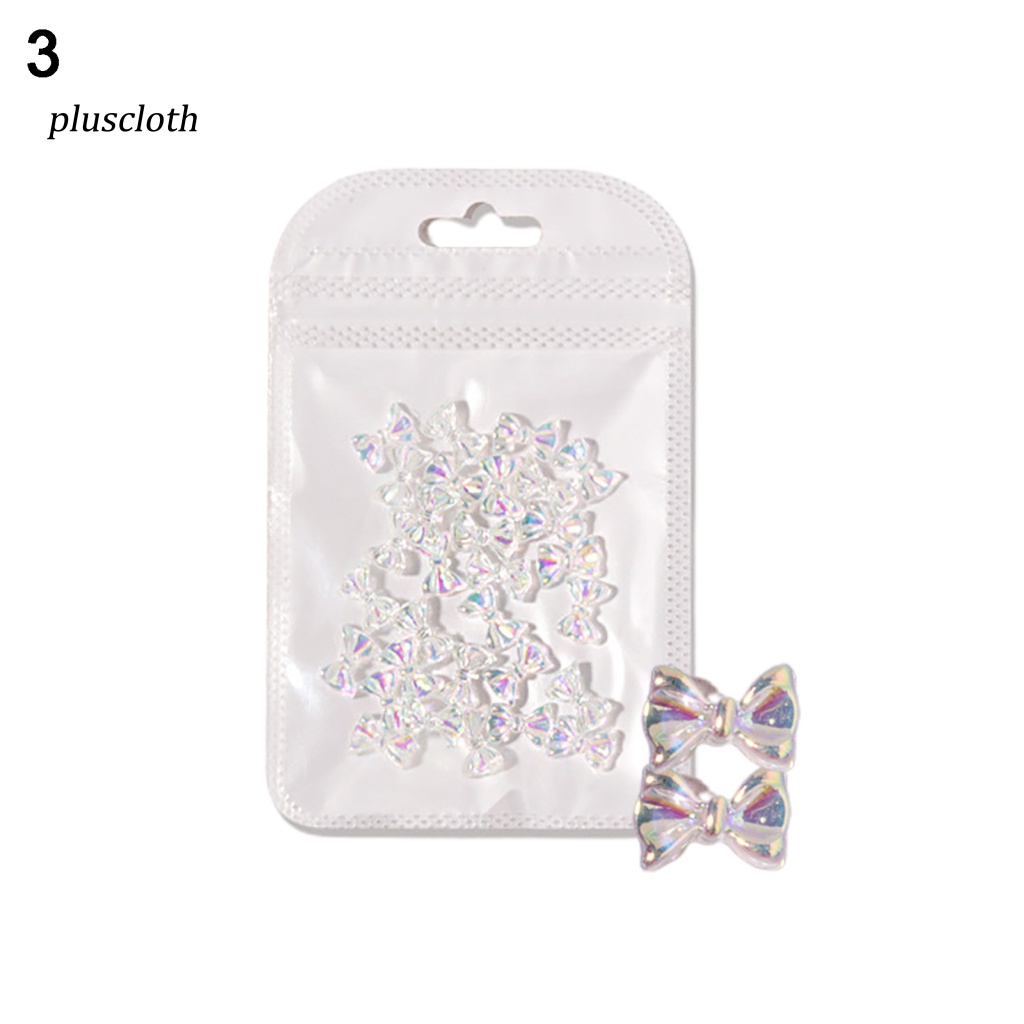Set 30 Hạt Nhựa Hình Nơ 3D Đính Móng Tay