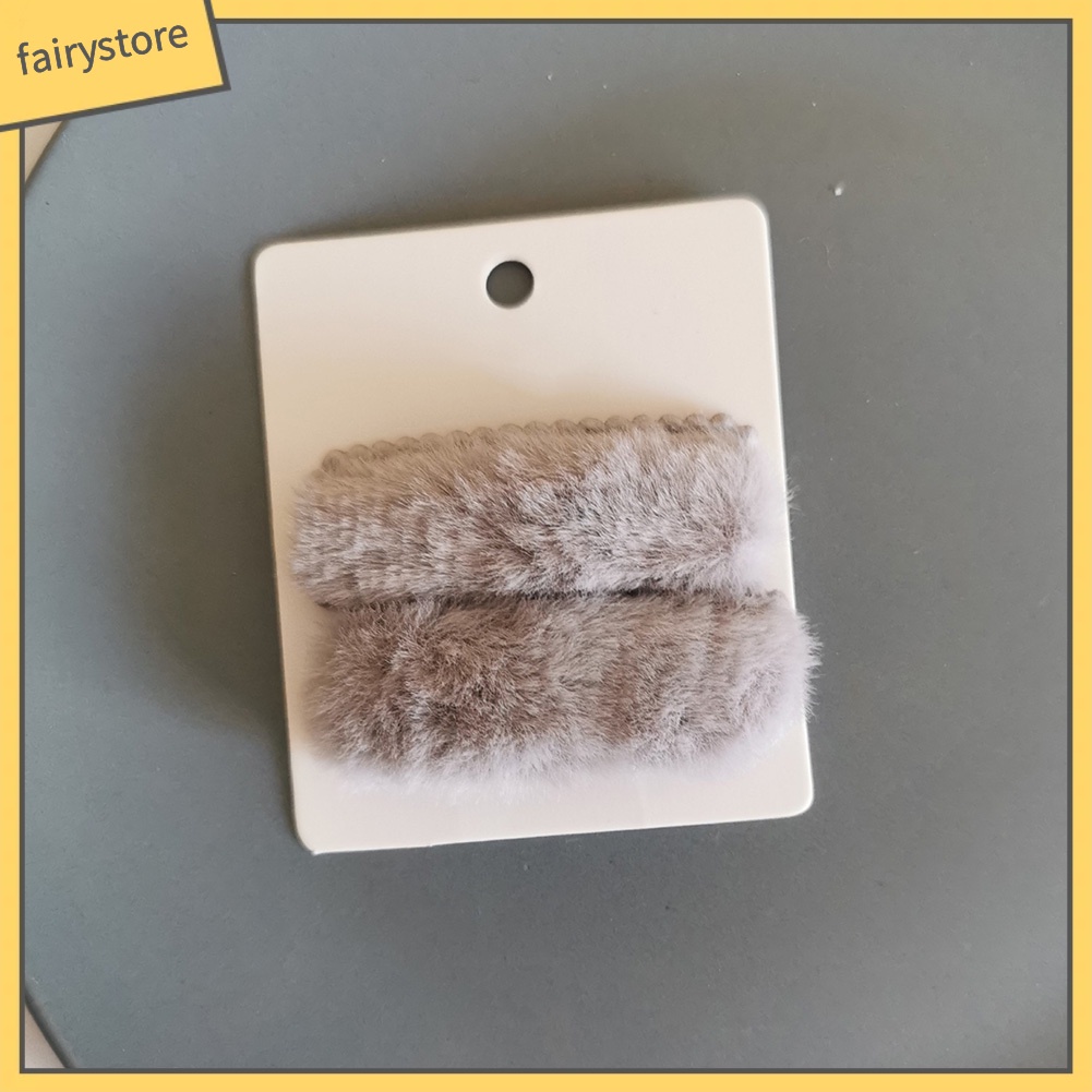 Set 2 Kẹp Tóc Hình Chữ Nhật Màu Sắc Kẹo Ngọt Dành Cho Nữ