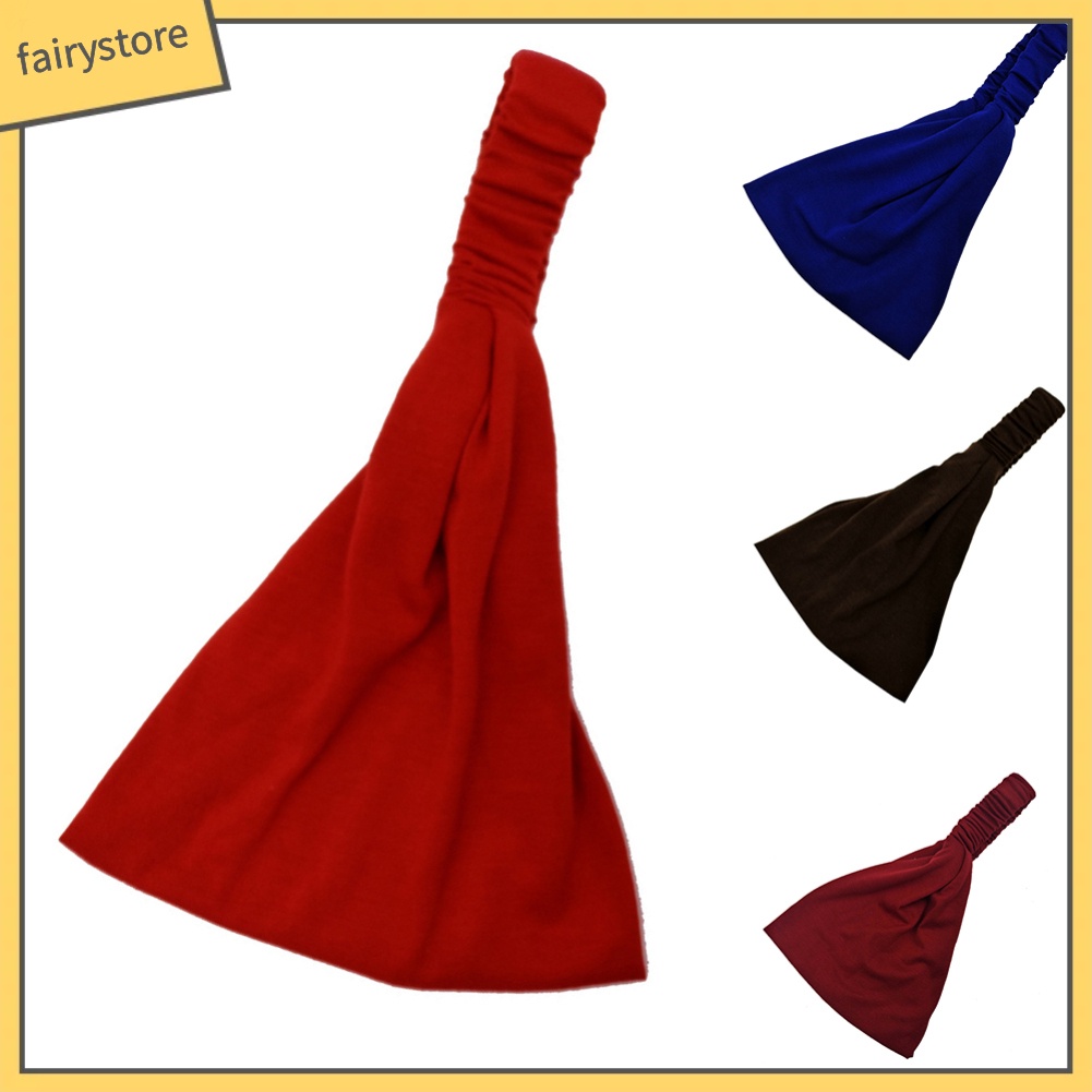 Băng Đô Bản Rộng Màu Trơn Thấm Hút Tốt Hỗ Trợ Tập Yoga / Thể Thao Dành Cho Nữ