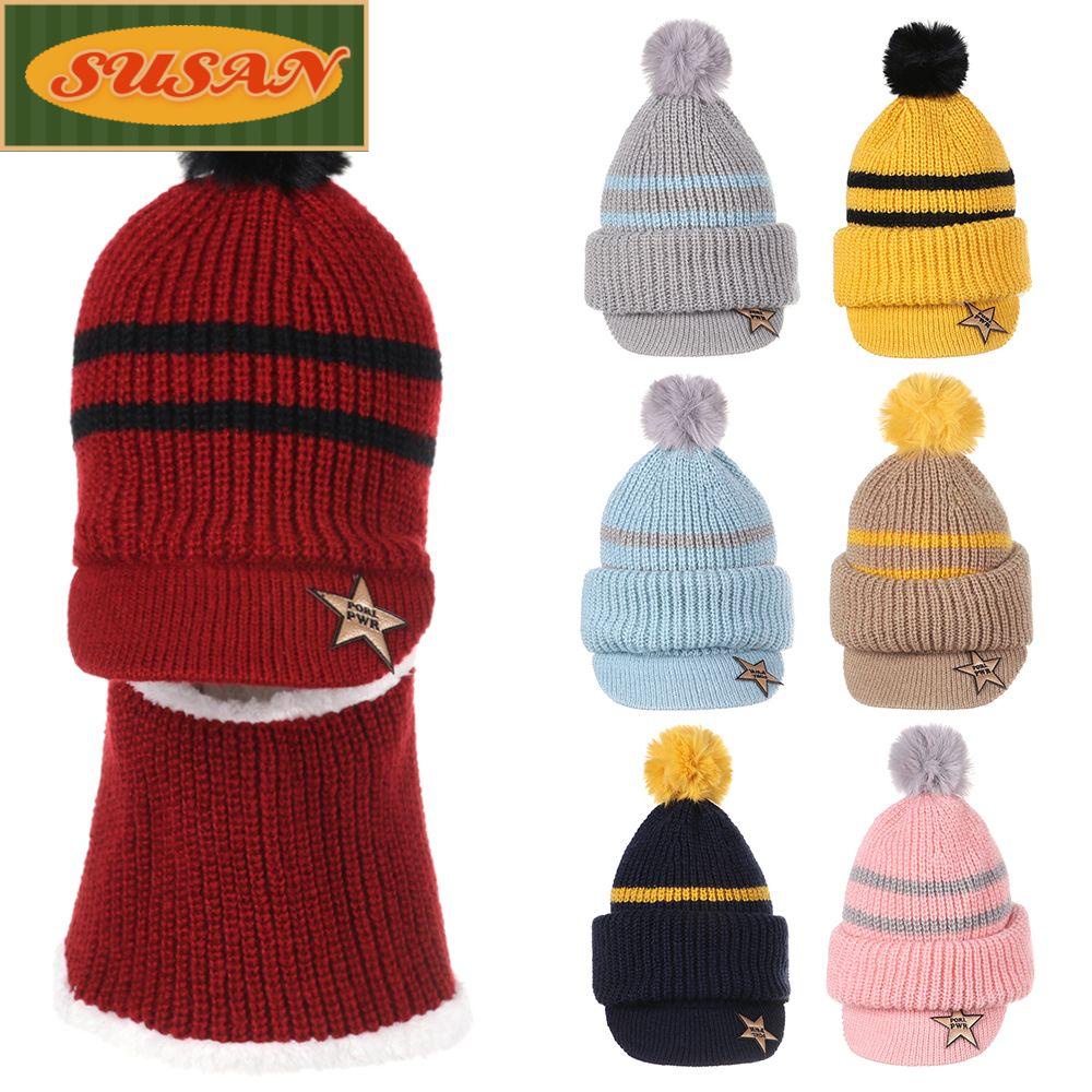 Mũ Beanie Đan Len Bảo Vệ Mặt Cho Bé Trai &amp; Gái