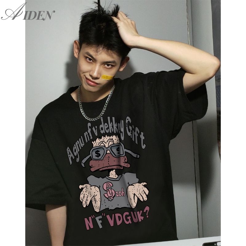 Áo Thun Nam Tay Ngắn In Hình Hoạt Hình Trẻ Trung