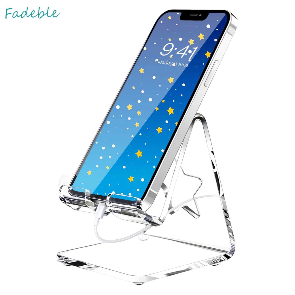 Giá Đỡ Điện Thoại Bằng Acrylic Trong Suốt Để Bàn Tiện Dụng