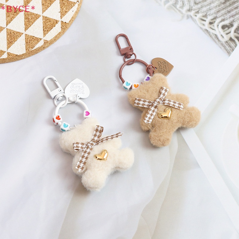 1 Móc Khóa Hình Gấu Nhồi Bông Mềm Mại Dễ Thương Mới