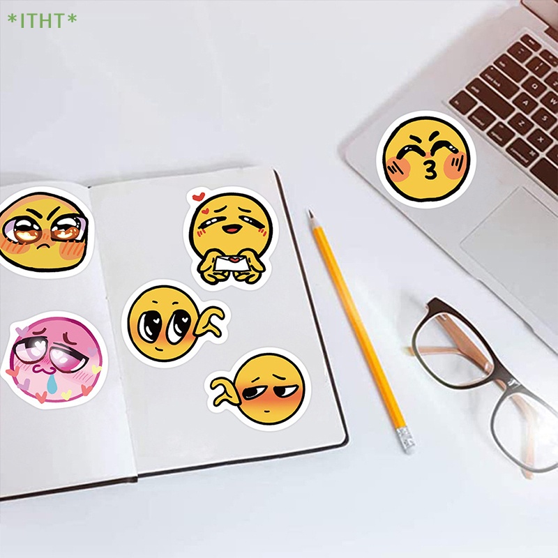 Bộ 60 Miếng Dán Hình Mặt Cười Graffiti Dễ Thương Dùng Trang Trí Laptop / Xe Hơi / Điện Thoại / Đồ Chơi Trẻ Em Diy Mới