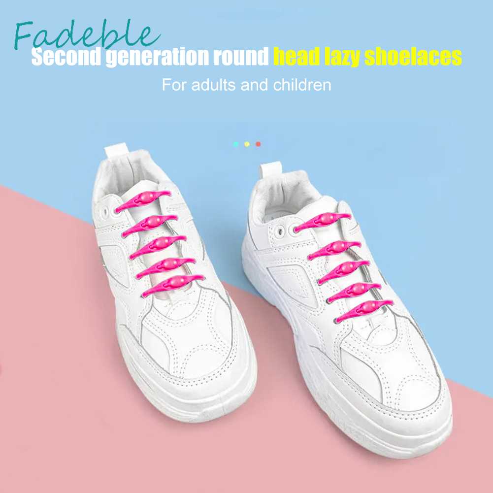 12 Dây Giày Thể Thao Bằng Silicone Co Dãn Không Cần Buộc