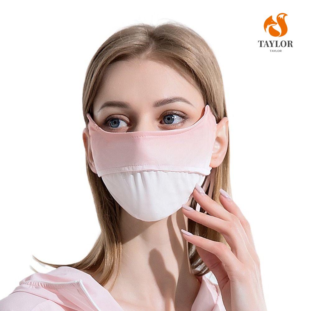 Khẩu Trang Chống Nắng Tia UV Bằng Lụa Lạnh Màu Gradient Bảo Vệ Mắt TAYLOR1