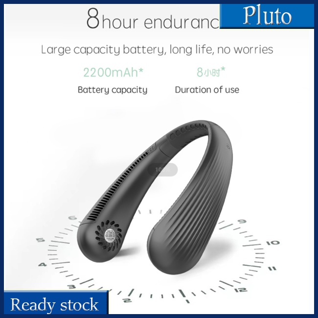 Mới Quạt Đeo Cổ Không Cánh T36 3 Tốc Độ Tùy Chỉnh Kèm Sạc Usb Tiện Dụng Mang Theo Du Lịch / Dã Ngoại