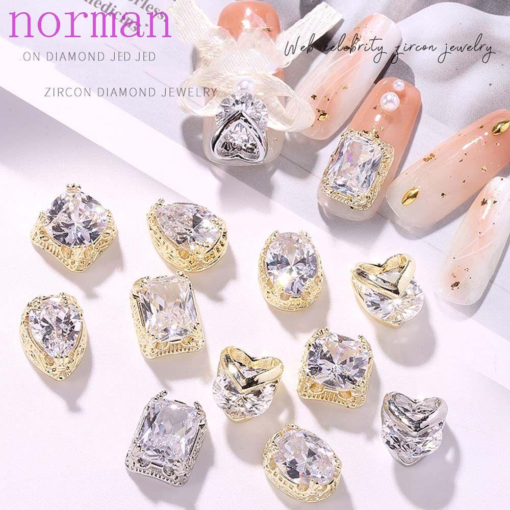 Miếng Dán Trang Trí Móng Tay Thiết Kế Phong Cách NORMAN Độc Đáo|Phụ Kiện Trang Trí Móng Tay Hình Giọt Nước Lấp Lánh Sang Trọng DIY