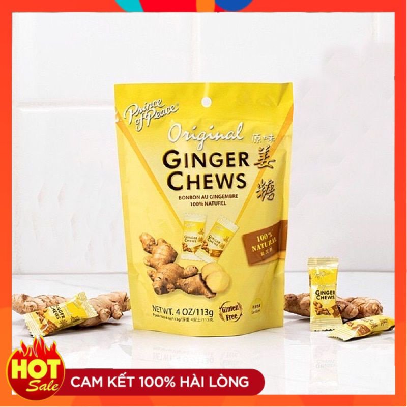 Kẹo gừng dẻo Original Ginger Chews Nhập Mỹ - Small Family