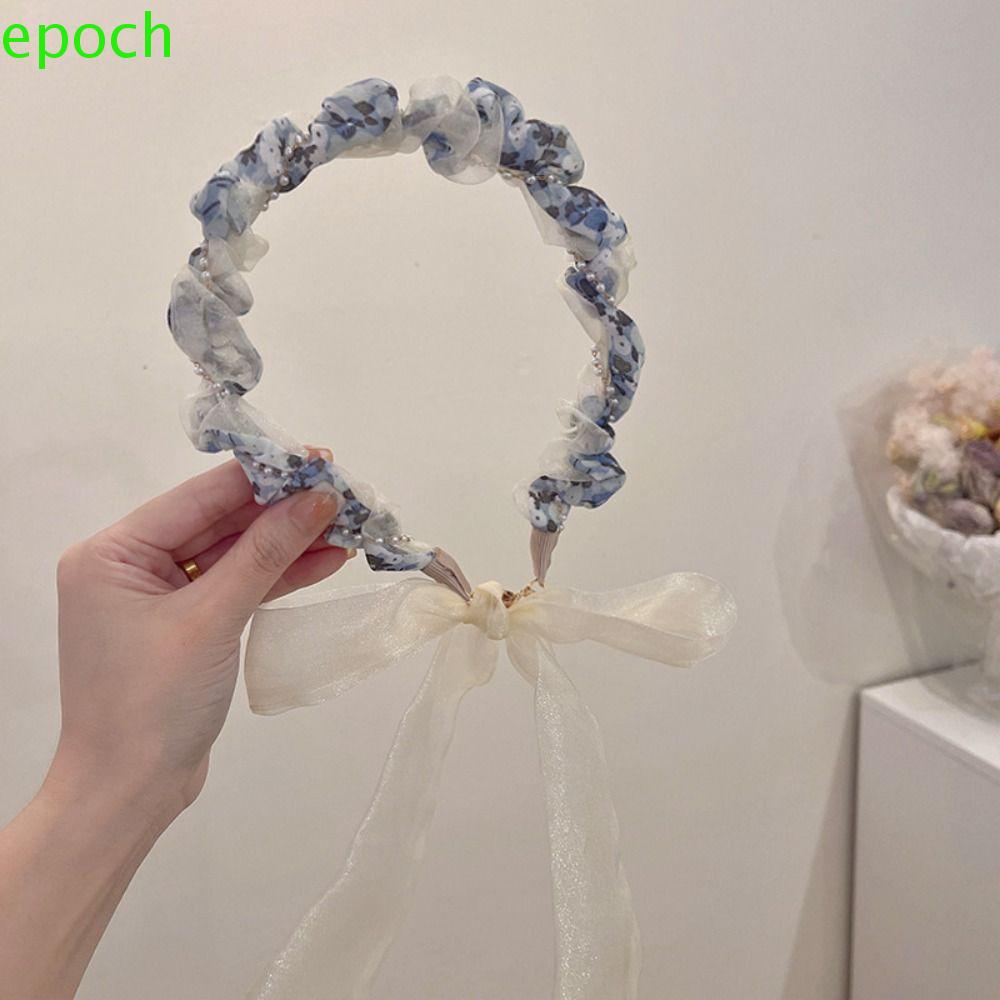 Epoch Băng Đô Vải Co Giãn Họa Tiết Hoa Phong Cách Lolita Hàn Quốc