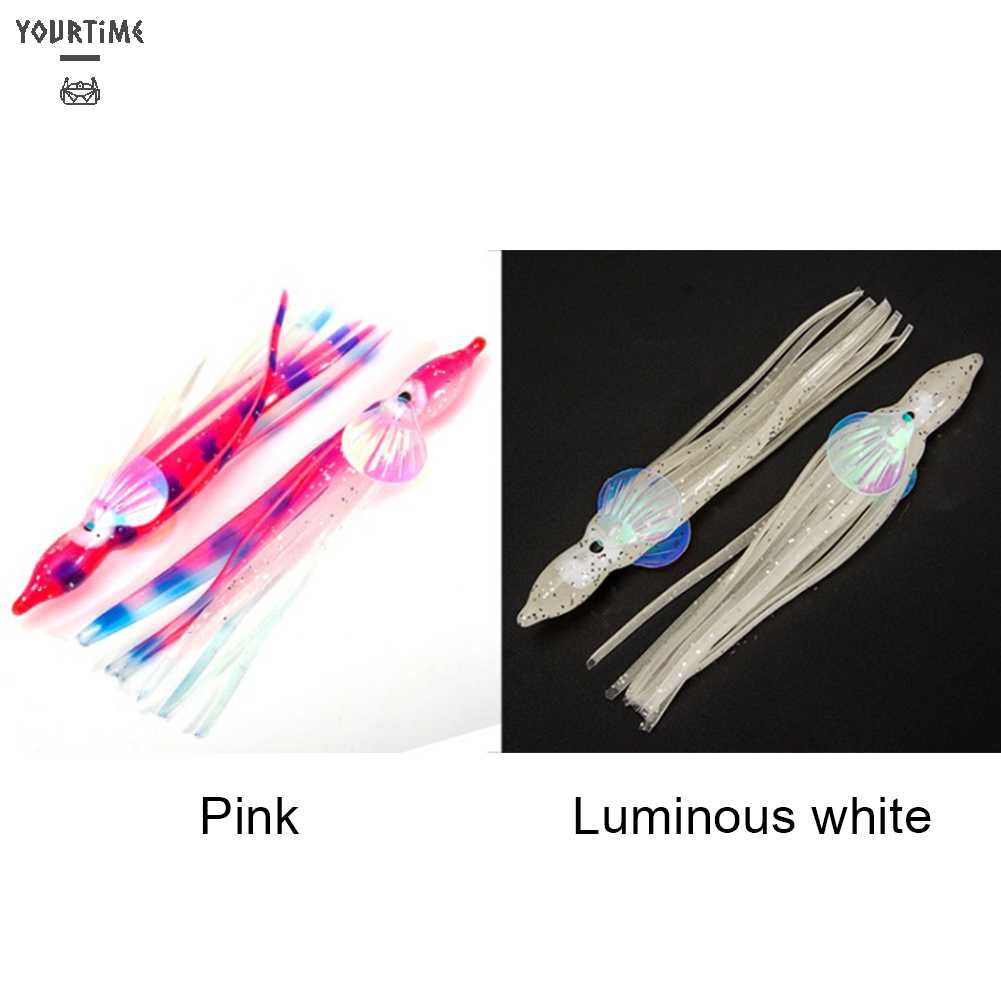 Bộ 10 Mồi Câu Giả Hình Bạch Tuộc Mềm 5cm 6cm 10cm