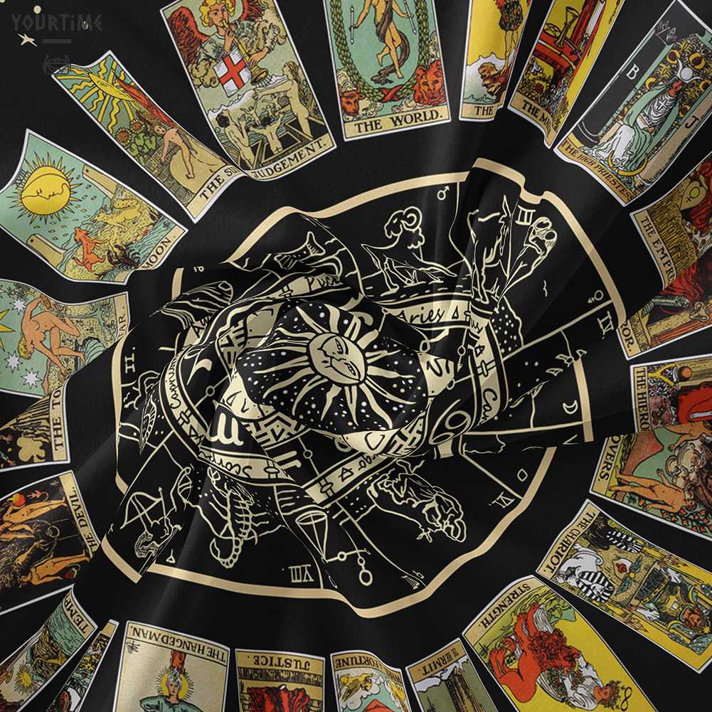 Thảm Treo Tường Họa Tiết Mandala Tarot Kích Thước 95x73cm