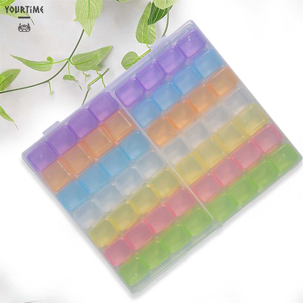 Hộp Nhựa 56 Ngăn Đựng Phụ Kiện Trang Trí Móng Tay