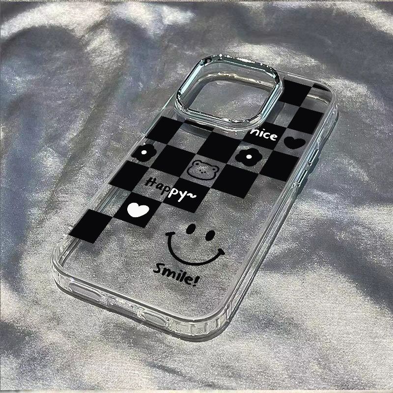 ✅Ốp Điện Thoại Mềm Chống Sốc Họa Tiết Mặt Cười Đơn Giản Cho Iphone Plus 13 7 Max 12 814 Pro 11