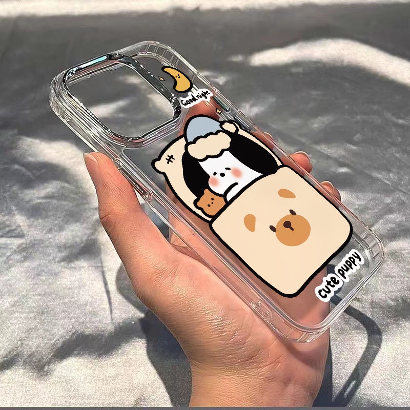 ✅Ốp Điện Thoại Dẻo Họa Tiết Chú Chó &amp; Sữa Dễ Thương Chống Sốc Cho iPhone1214pro / 11 maxplus137 8 JUC7