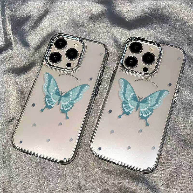 ✅Ốp Điện Thoại Dẻo Họa Tiết Bươm Bướm Đơn Giản Thời Trang Chống Sốc Cho Iphone12 Apple max7 13plus8 / 14pro11xs J2K9