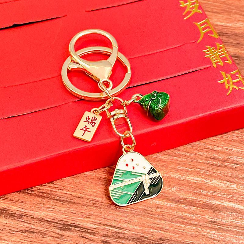 Móc Khóa Kim Loại Zongzi Hình Rồng Hoạt Hình Sáng Tạo Dễ Thương