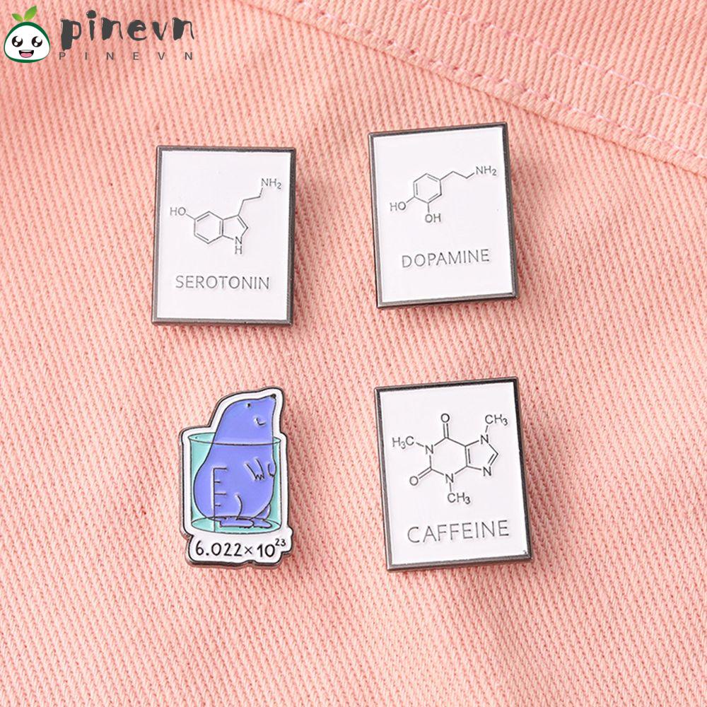 Ghim Cài Áo Bằng Hợp Kim Hình Chữ Cái Màu Trắng Đen