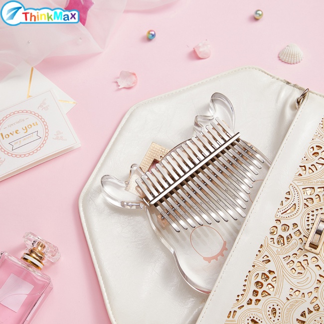 Thinkmax Đàn Kalimba 17 Phím Trong Suốt Bằng Acrylic