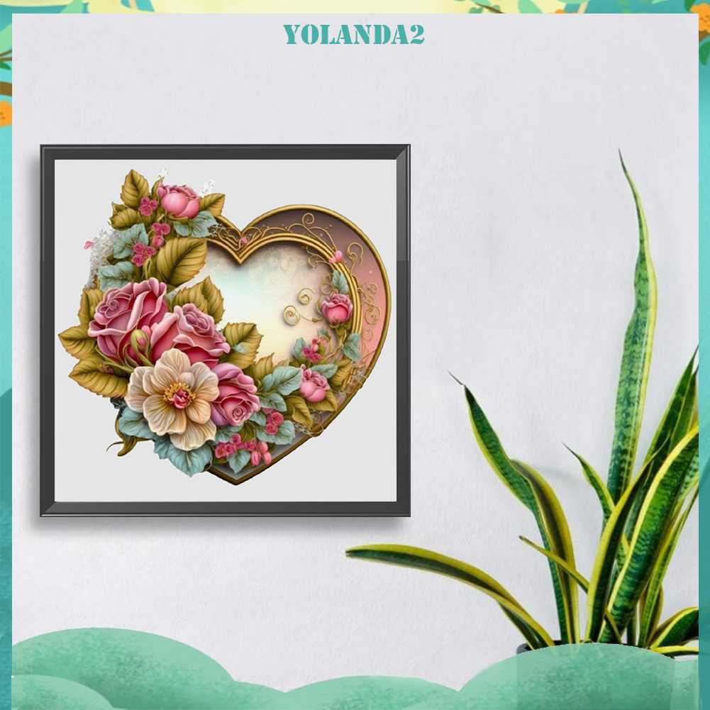 Tranh Đính Đá Kim Cương Toàn Bộ 5D DIY Hình Vẽ Hoa Trang Trí Nhà Cửa