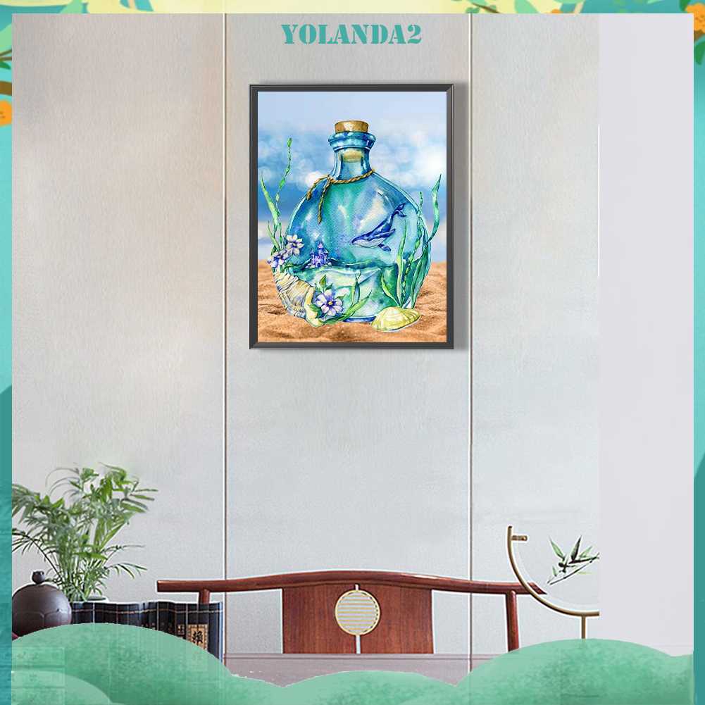 Bộ Tranh Đính Đá 5D Họa Tiết Vỏ Sò Độc Đáo DIY Dùng Trang Trí Nhà Cửa