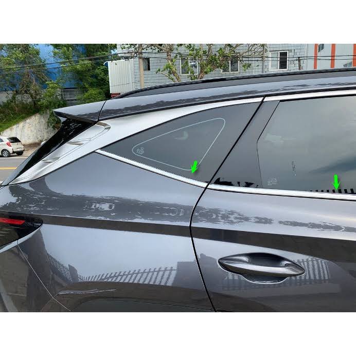 Nẹp Chân Kính Hyundai Tucson [ SALE SỐC ] Nẹp Chân Kính Inox Hyundai Tucson 2022 2023- 6 chi tiết In