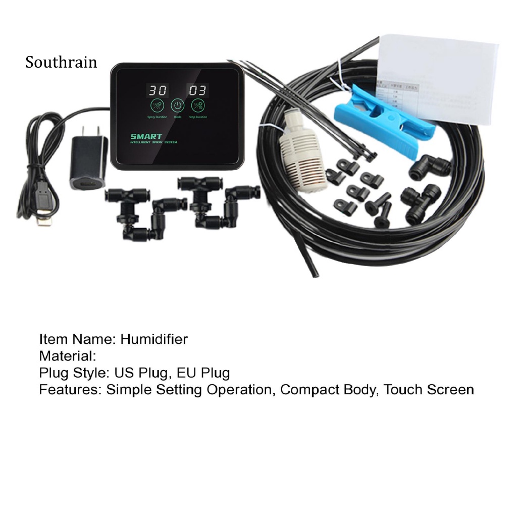 1 Bộ Dụng Cụ Hệ Thống Phun Sương Bằng Nhựa Mô Phỏng Phạm Vi Rộng Dùng Nuôi Bò Sát