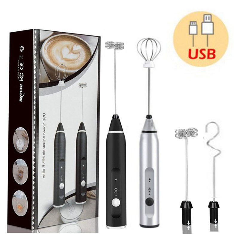 Máy Đánh Sữa Tạo Bọt Cà Phê Cappuccino Không Dây Cầm Tay Mini Kết Nối USB