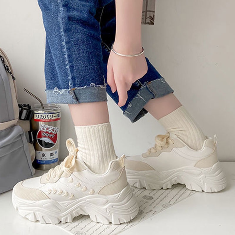 Giày Thể Thao Đế Dày Tăng Chiều Cao Thoáng Khí Thời Trang