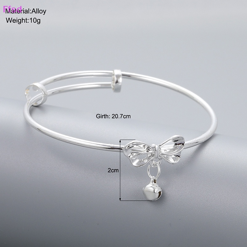 {Ffsd} Vòng Tay Bạc Hình Nơ Có Thể Điều Chỉnh Kích Thước Thời Trang Nữ Làm Quà Tặng Đám Cưới / Tiệc Tùng